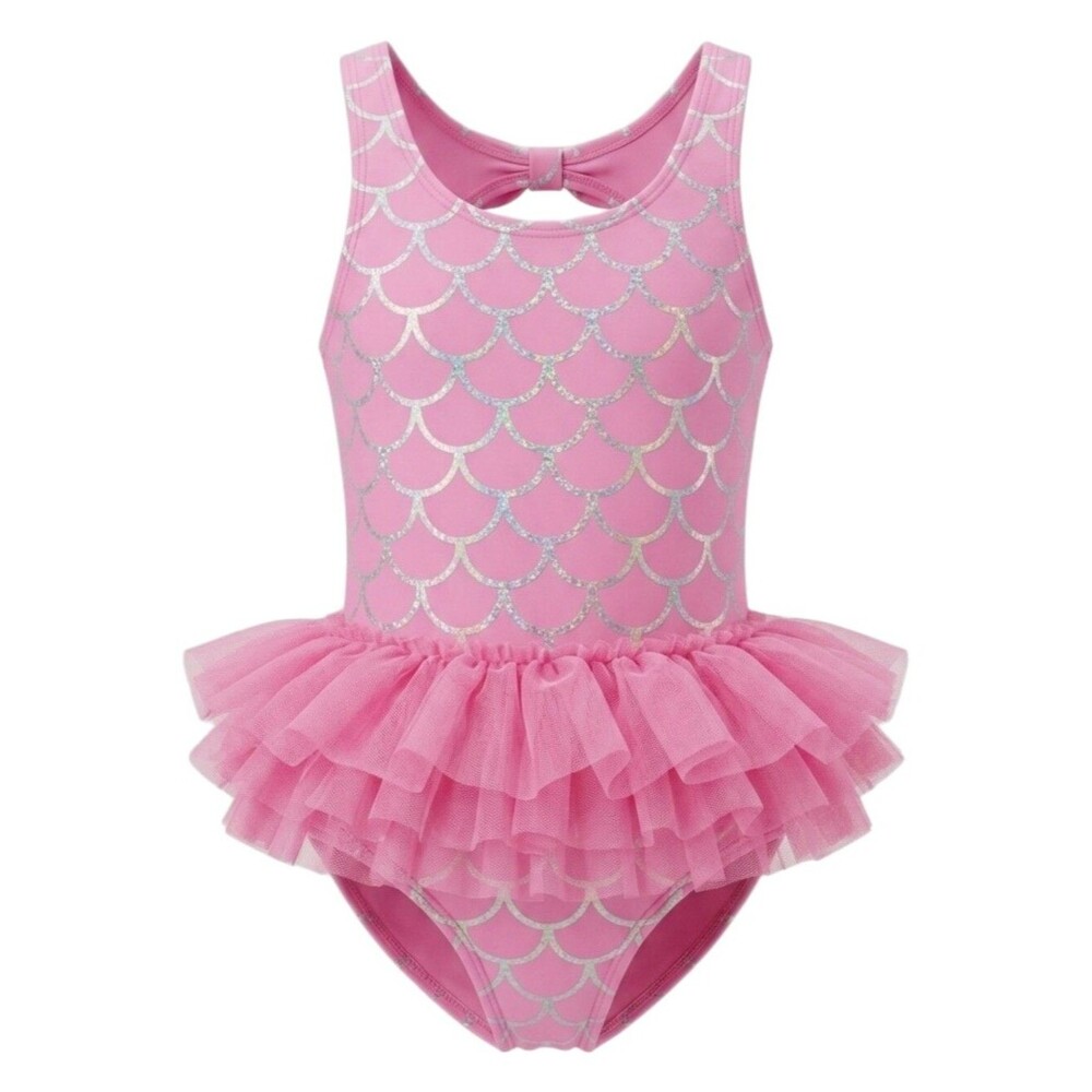 Cat & Jack Kids Pink Silver Mermaid Tulle Tutu Ballerina Toddler Girls Size 3T